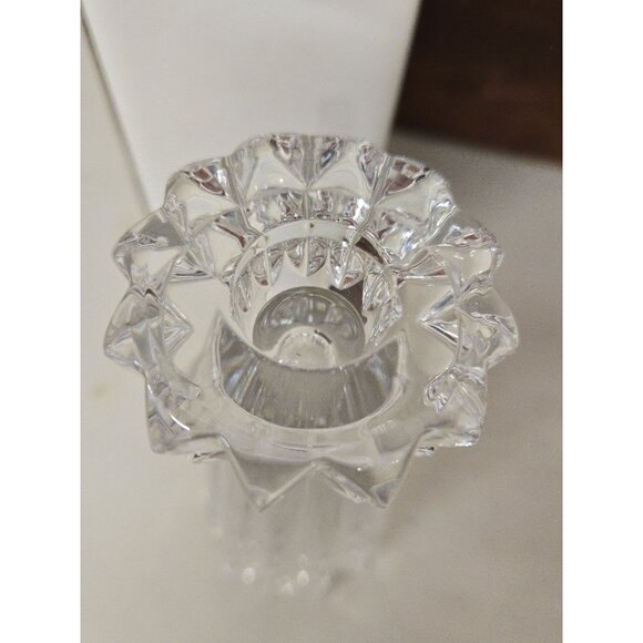 Crystal Candlestick Holder or VaseMade in Germany 7" Style Blossom - Picture 3 of 7
